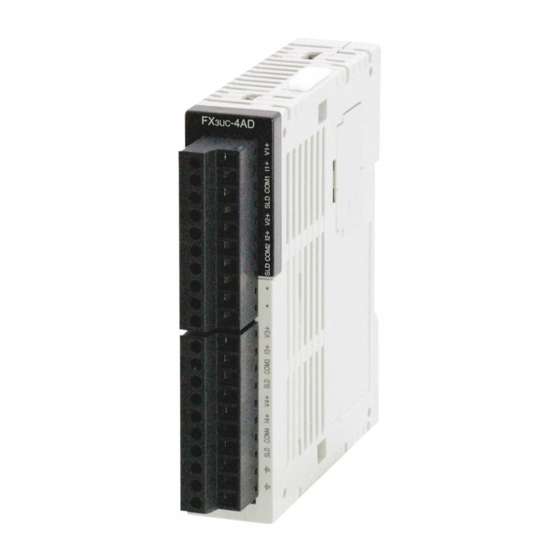 Mitsubishi FX3U-4AD Installation Manual