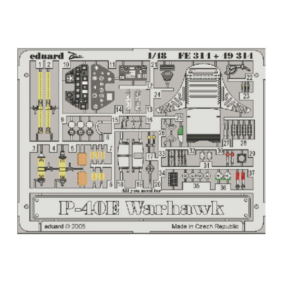 Eduard P-40E Warhawk Quick Start Manual