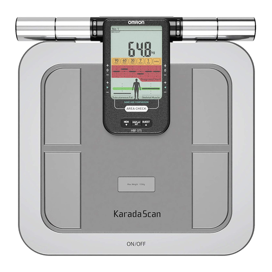 Omron KaradaScan HBF-375 Quick Start Manual