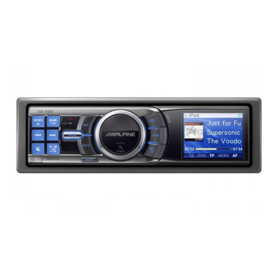 Alpine iDA-X001 Owner's Manual