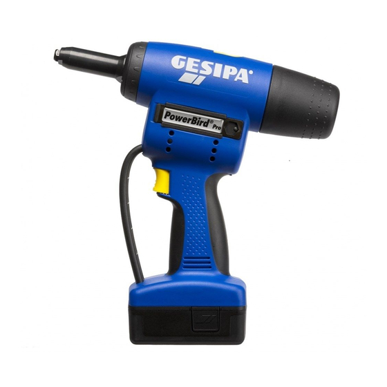 Gesipa PowerBird Pro Operating Manual With Spare Parts List