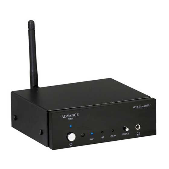 Advance acoustic WTX-StreamPro Quick Start Manual