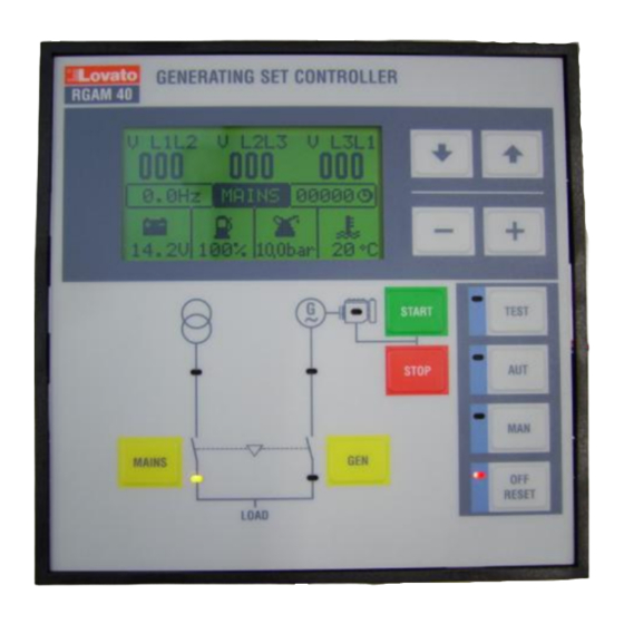 LOVATO ELECTRIC RGAM42 Instruction Manual