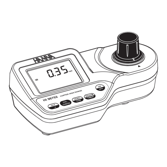 Hanna Instruments HI 96702 Instruction Manual