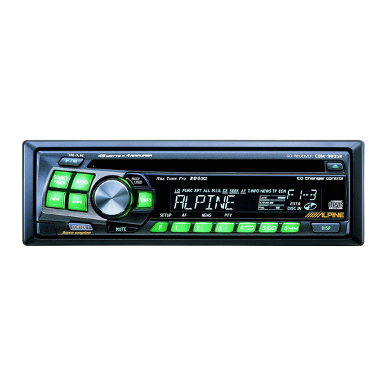 Alpine CDM-9807RB Owner's Manual