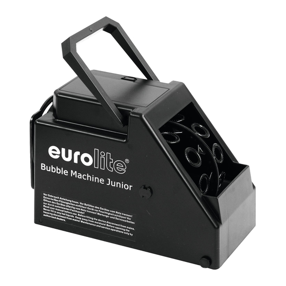 EuroLite Junior Bubble Machine Manuals