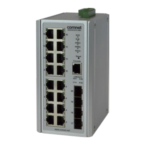 Comnet CNGE20FX4TX16MS Installation And Operation Manual