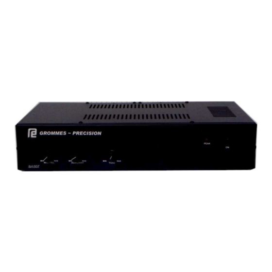 Grommes~Precision BASIX 60 Quick Start Manual