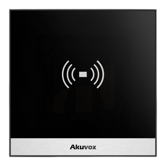 Akuvox A01 Quick Manual