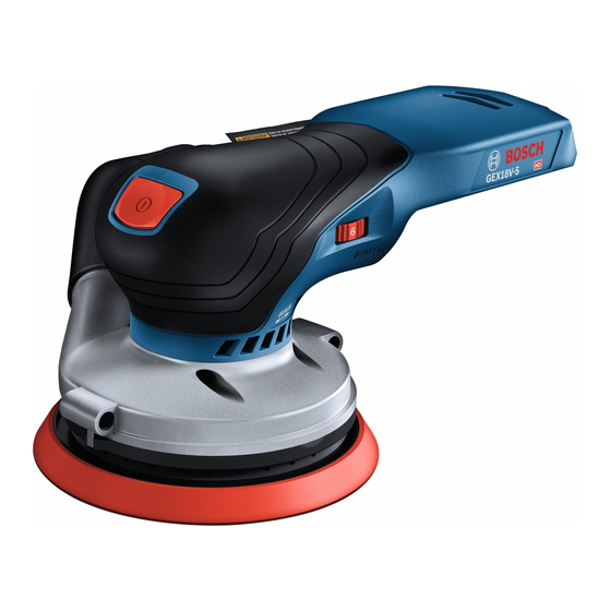 Bosch GEX18V-5 Operating/Safety Instructions Manual