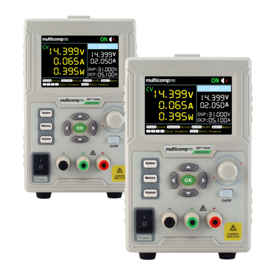 multicomp pro MP710086 Manual