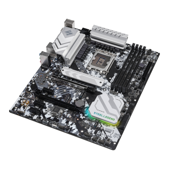 ASROCK H670 Steel Legend Manual