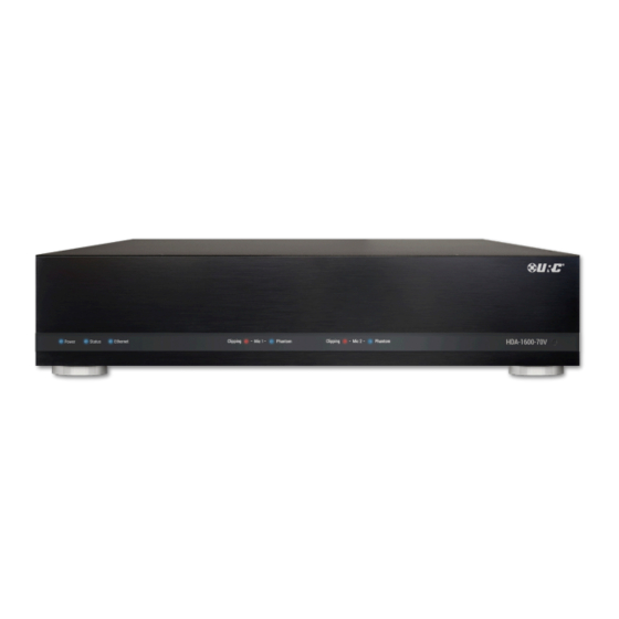 URC Total Control HDA-1600-70V Owner's Manual
