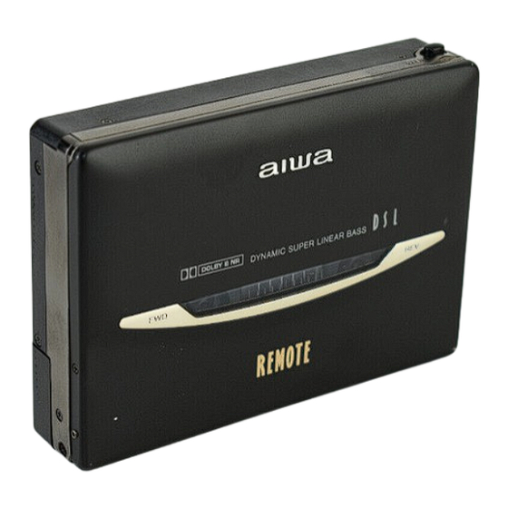 User Manuals: Aiwa HS-PX310 Portable Cassette Player