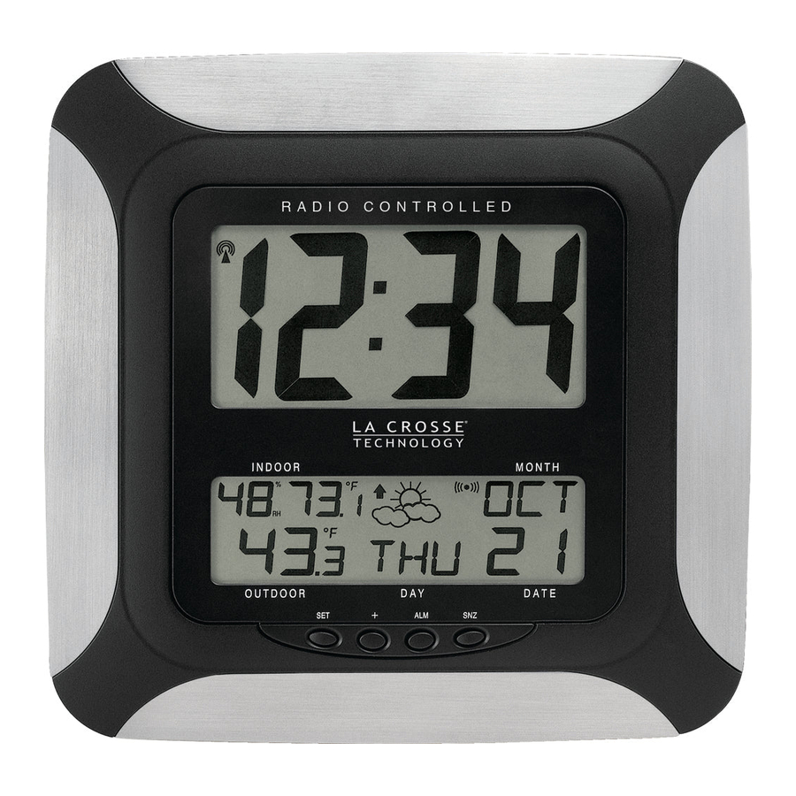 La Crosse Technology WS-8256-AL - Digital Atomic Clock Manual