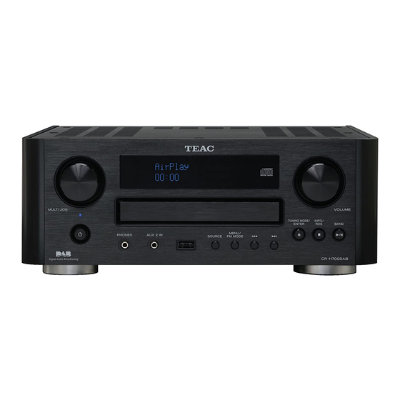 Teac CR-H700DAB Owner's Manual