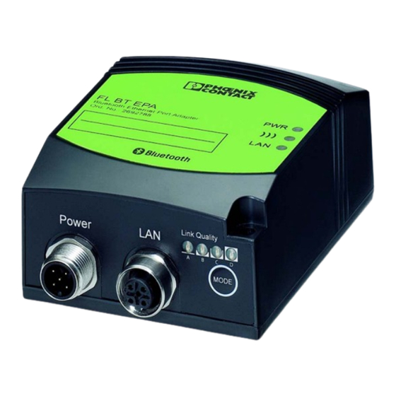 User Manuals: Phoenix Contact FL BT EPA Wireless Module