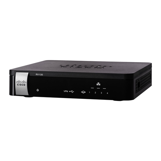 Cisco RV130 Quick Manual
