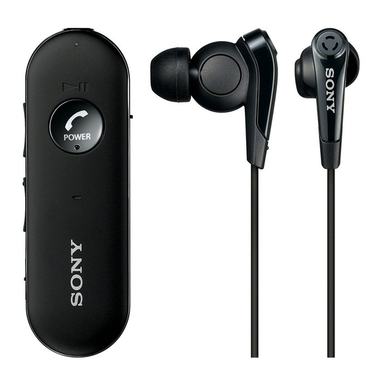 Sony MDR-EX31BN Manuals