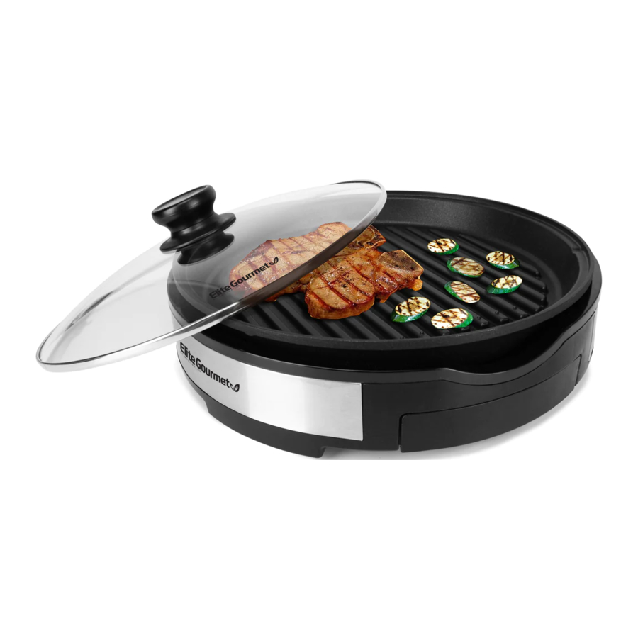Elite Gourmet EMG6505G - 12" Electric Stainless Steel Indoor Grill Manual