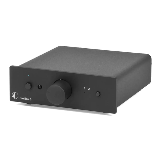 Pro-Ject Audio Systems Pre Box S Instructions For Use
