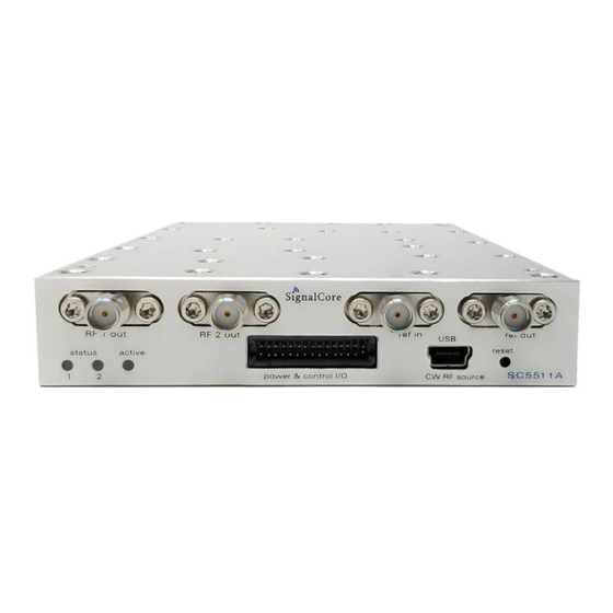 SIGNALCORE SC5511A Operating & Programming Manual