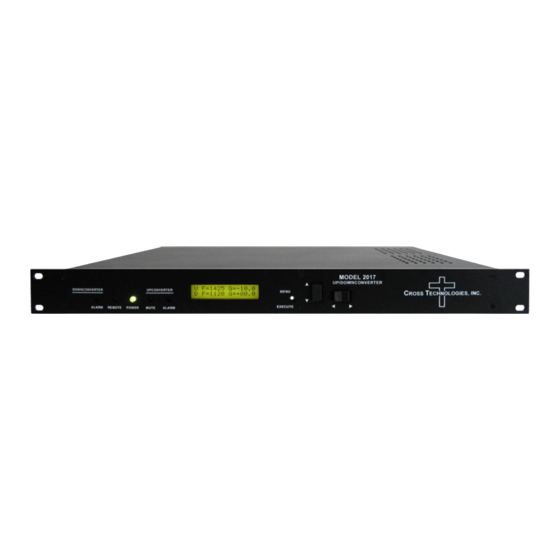 Cross Technologies 2017-0923 370 Series Instruction Manual