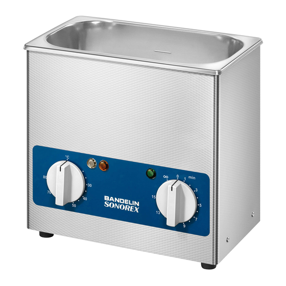 BANDELIN SONOREX SUPER RK 31 Operating Manual