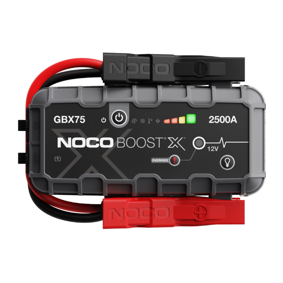 NOCO Boost X GBX75 - 2500 Amp UltraSafe Lithium Jump Starter Manual