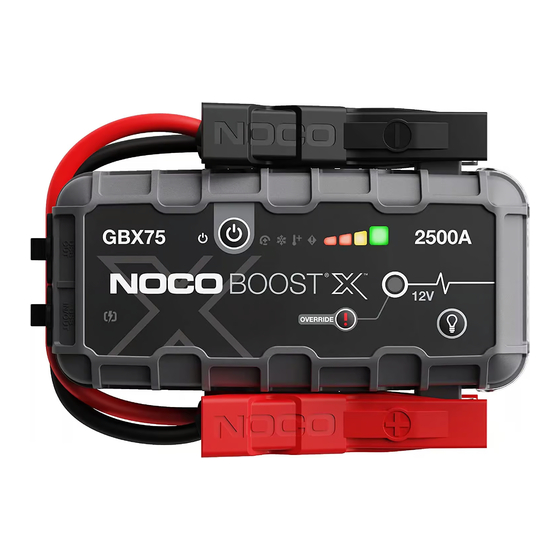 NOCO Genius BOOST X GBX75 User Manual & Warranty