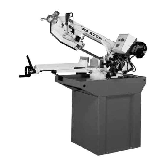 Trademaster RF 270S Cutting Band Saw Manuals