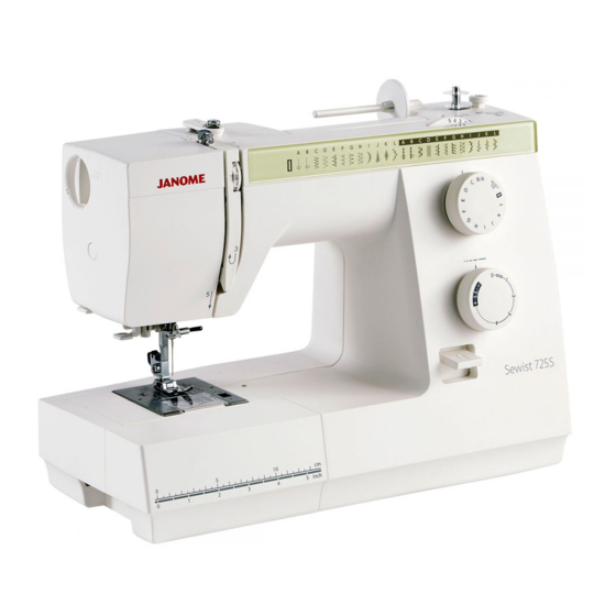 Janome Sewist 725s Instruction Book