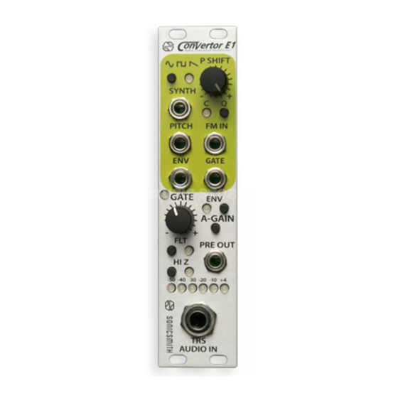 Sonicsmith ConVertor E1 User Manual