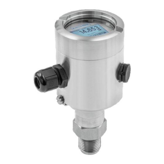 KROHNE PM 3050 Quick Start