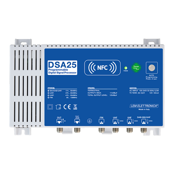 Lem Elettronica DSA25 Quick Start Manual