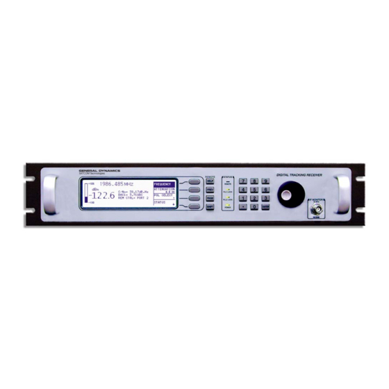 General Dynamics DIGITAL TRACKING RECEIVER Manuals
