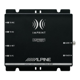 Alpine PXA-H100 Owner's Manual
