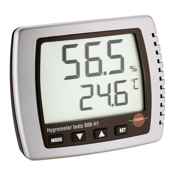 TESTO 608-H1 Instruction Manual