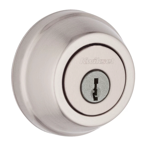 Kwikset 599 P&T Installation Manual