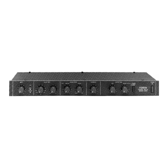 Fostex 3050 Owner's Manual