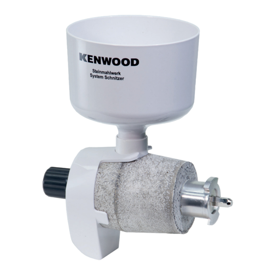 Schnitzer GRINDING ATTACHMENT FOR KENWOOD SMALL EXECUTION Manuals