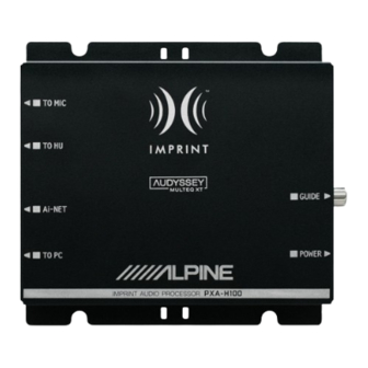 Alpine PXA-H100 Service Manual