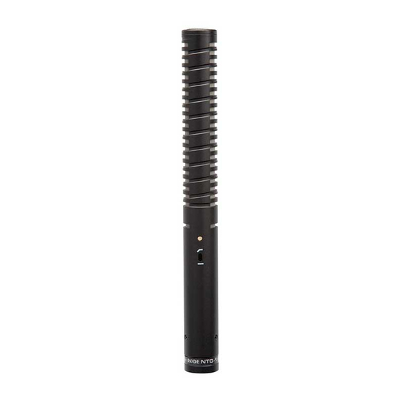 RODE Microphones NTG-1 Instruction Manual