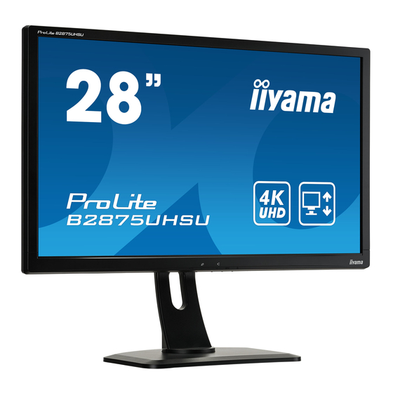 Iiyama ProLite B2875UHSU-B1 User Manual