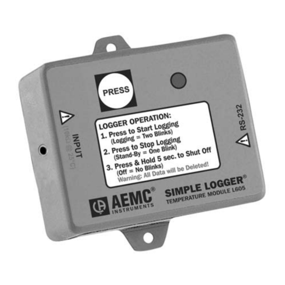 AEMC L605 User Manual