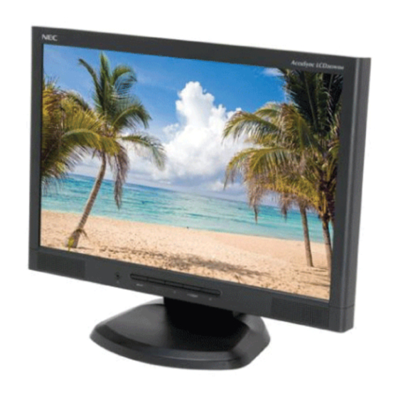 NEC AccuSync LCD193WXM Manuals