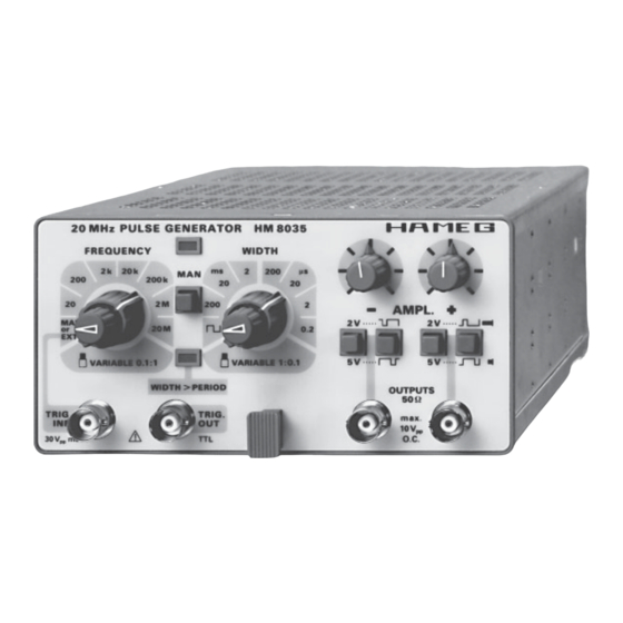 Hameg HM8035 Manual
