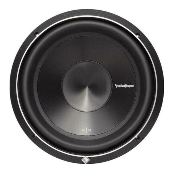 Rockford Fosgate punch SP-34P Specification Manual