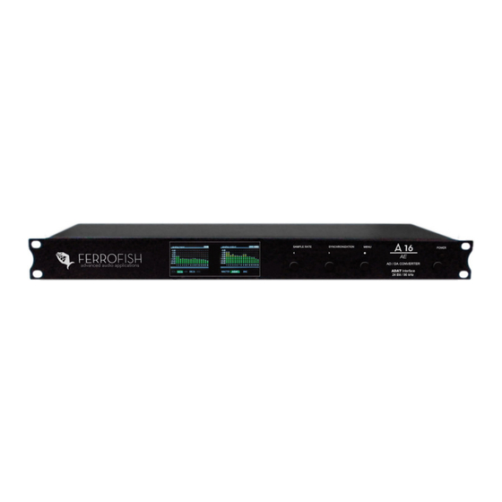 Ferrofish A16 AE Manual