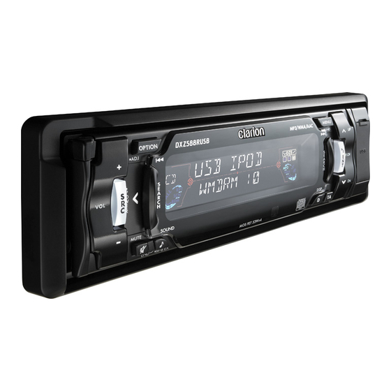 User Manuals: Clarion DXZ588RUSB Audio Head Unit